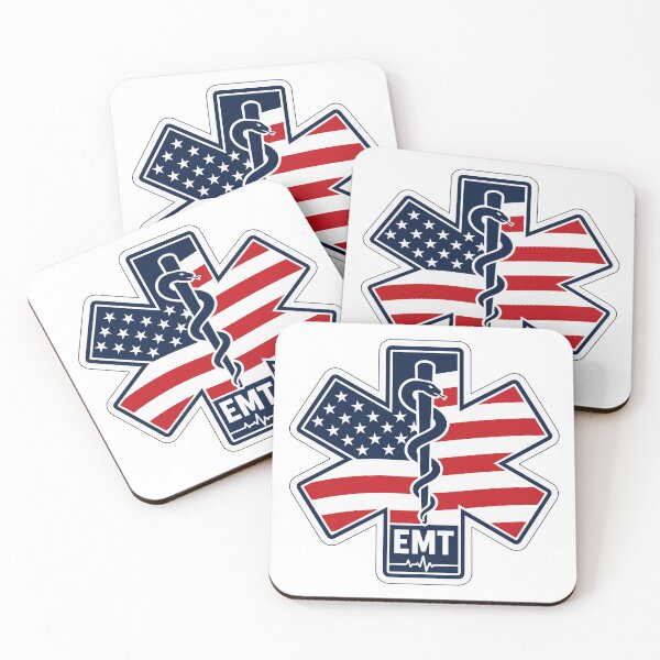 Item preview, EMT Star of Life American Flag Badge | Paramedic Pride Design designed and sold by Marshallamoakohene.