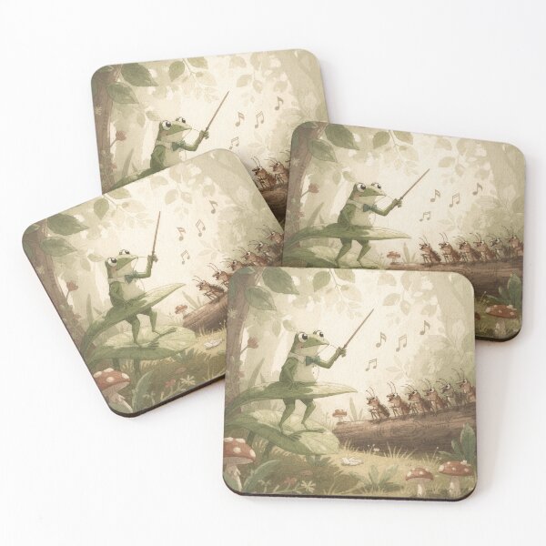 Item preview, Frog Choir Director Conducting Crickets designed and sold by PictorialWhimsy.
