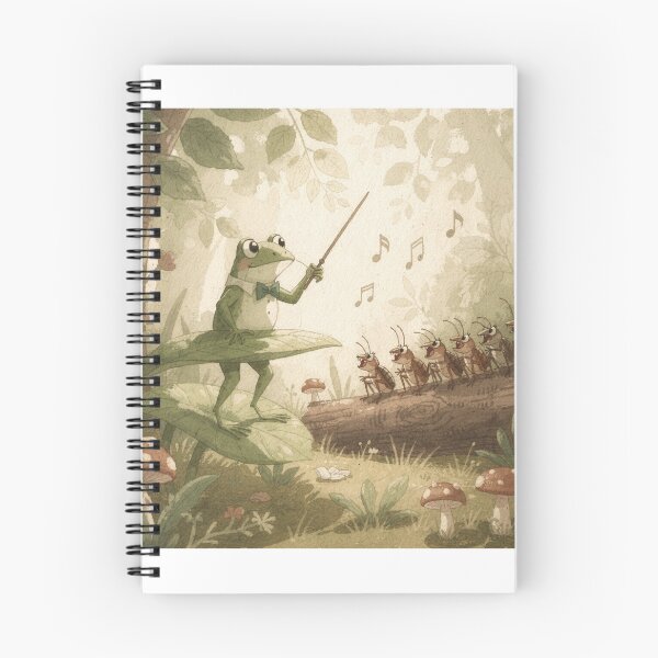Item preview, Frog Choir Director Conducting Crickets designed and sold by PictorialWhimsy.
