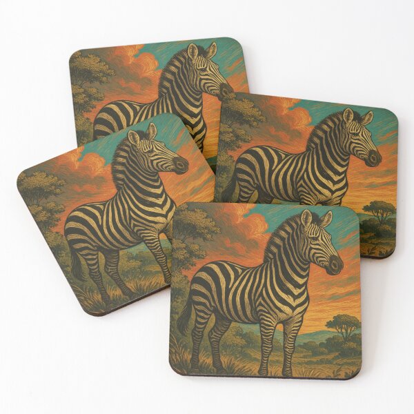 Item preview, Majestic Vintage Zebra Poster | Retro Wildlife Wall Art designed and sold by PaintedPixels01.
