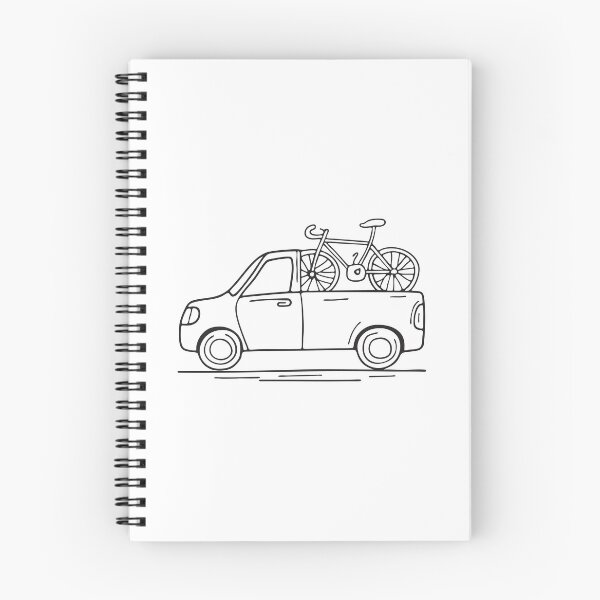Item preview, Doodle illustration of a vehicle with a bike mounted at the rear designed and sold by rasagamastore.