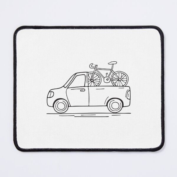 Item preview, Doodle illustration of a vehicle with a bike mounted at the rear designed and sold by rasagamastore.