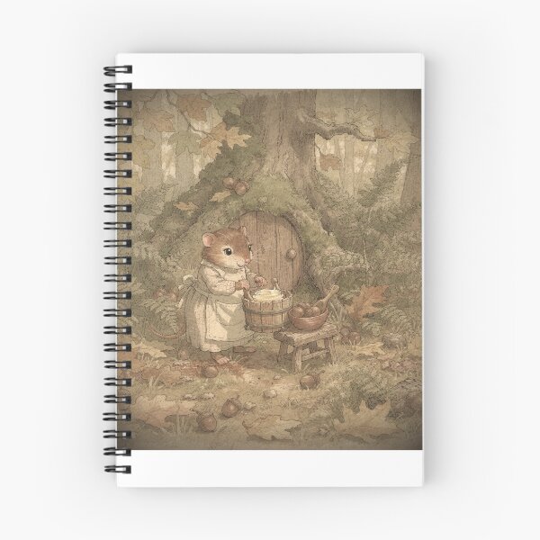Item preview, Vole Folk Churning Acorn Butter designed and sold by PictorialWhimsy.