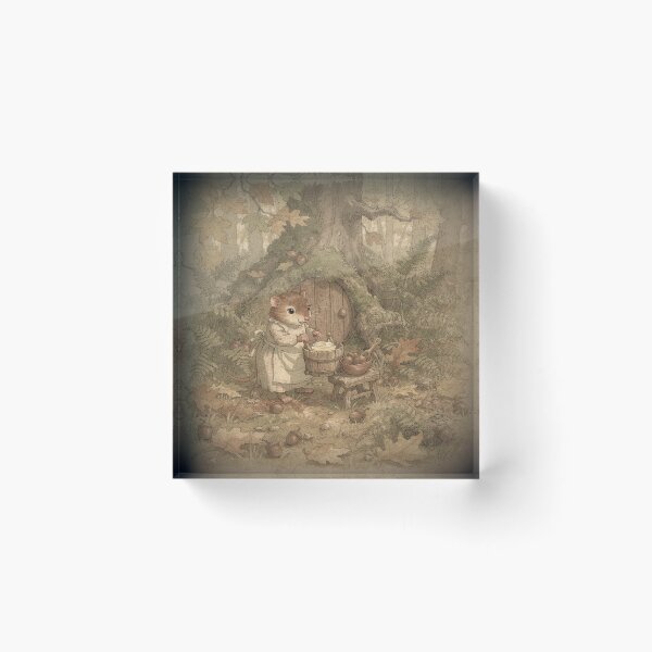 Item preview, Vole Folk Churning Acorn Butter designed and sold by PictorialWhimsy.