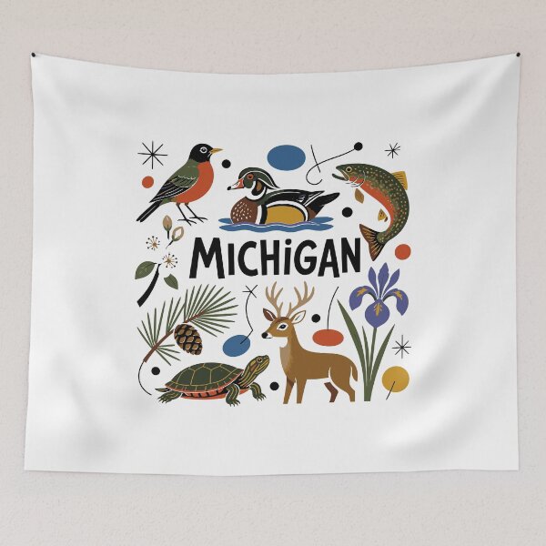 Item preview, Wildlife Symbols of MI designed and sold by taiche.