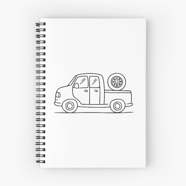 Item preview, Doodle illustration of a vehicle with a spare tire mounted on the rear designed and sold by rasagamastore.