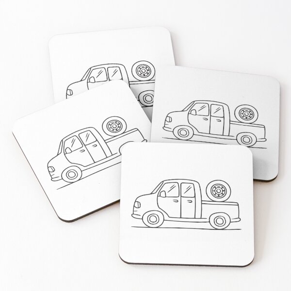 Item preview, Doodle illustration of a vehicle with a spare tire mounted on the rear designed and sold by rasagamastore.