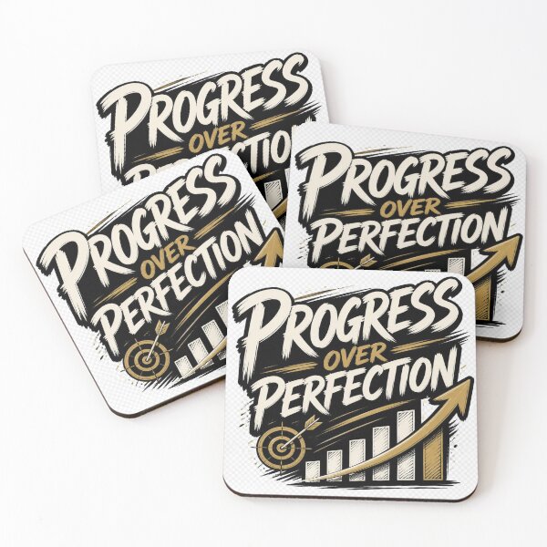 Item preview, Progress Over Perfection Motivational Growth Mindset designed and sold by TibbuTees.