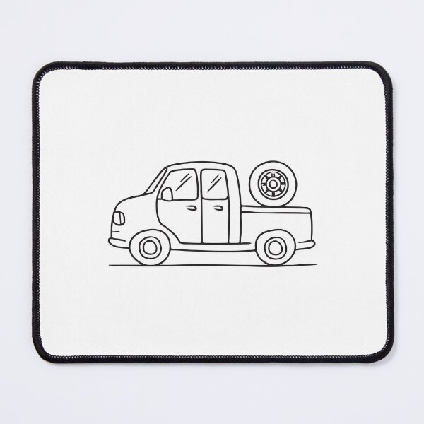 Item preview, Doodle illustration of a vehicle with a spare tire mounted on the rear designed and sold by rasagamastore.