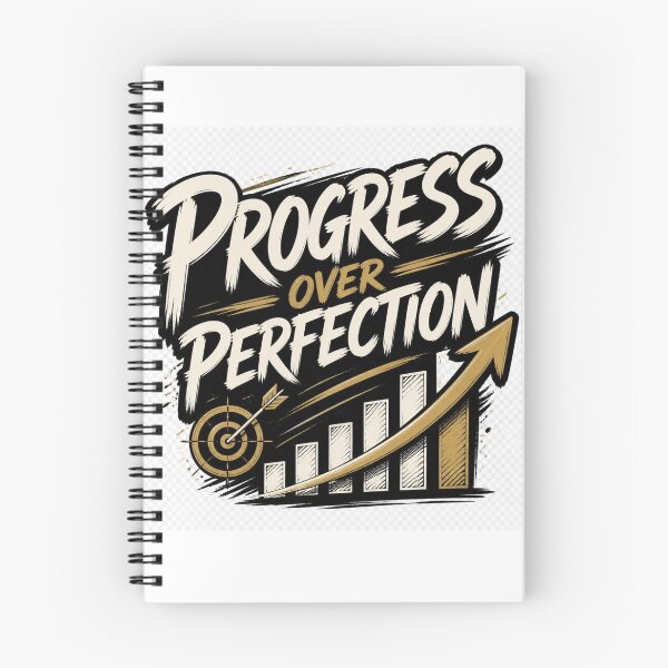 Item preview, Progress Over Perfection Motivational Growth Mindset designed and sold by TibbuTees.