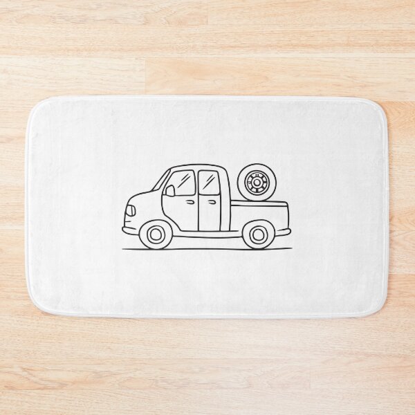 Item preview, Doodle illustration of a vehicle with a spare tire mounted on the rear designed and sold by rasagamastore.