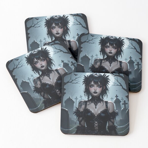 Item preview, Hot Halloween Anime Girl Goth Mommy Waifu Woman designed and sold by Your New Fixation.