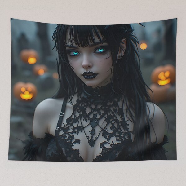 Item preview, Hot Halloween Anime Girl Goth Mommy Waifu Woman designed and sold by Your New Fixation.