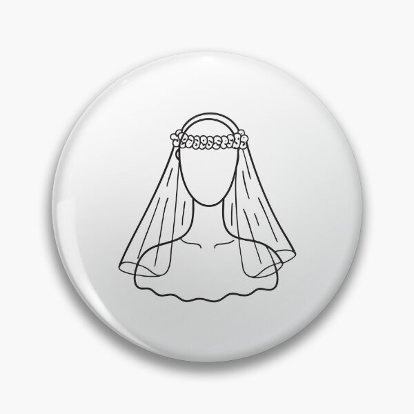 Item preview, Doodle illustration of a veil displayed on a mannequin head designed and sold by rasagamastore.