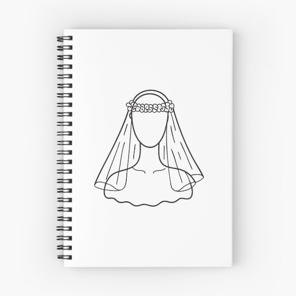Item preview, Doodle illustration of a veil displayed on a mannequin head designed and sold by rasagamastore.