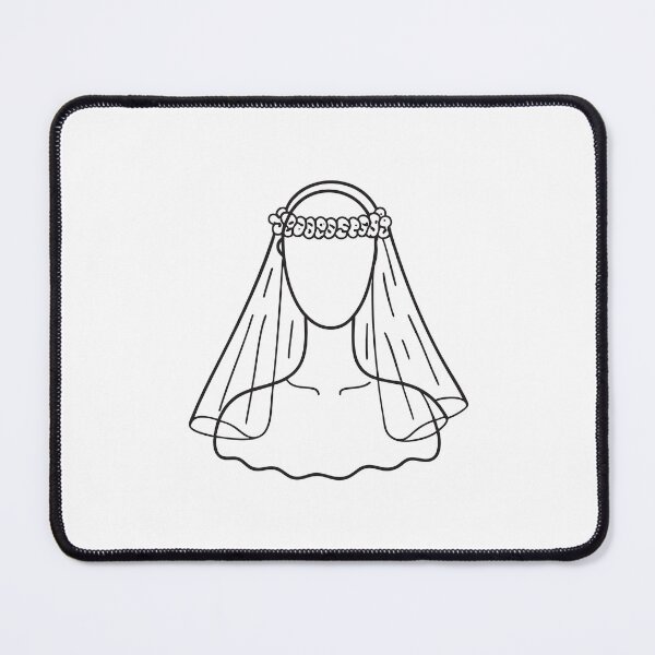 Item preview, Doodle illustration of a veil displayed on a mannequin head designed and sold by rasagamastore.