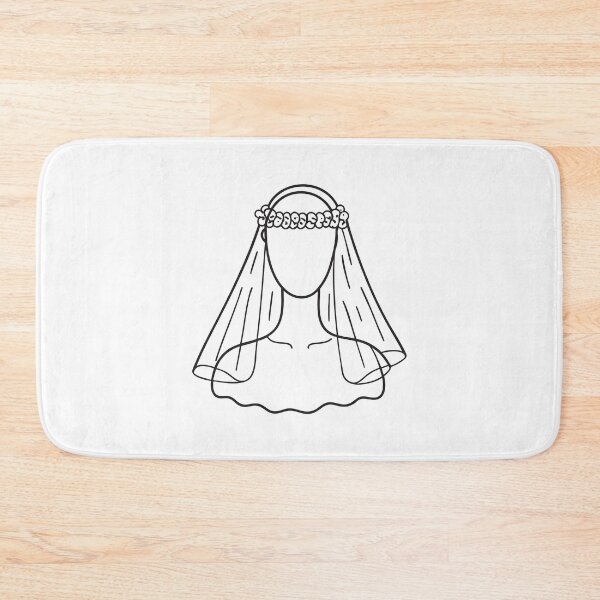Item preview, Doodle illustration of a veil displayed on a mannequin head designed and sold by rasagamastore.
