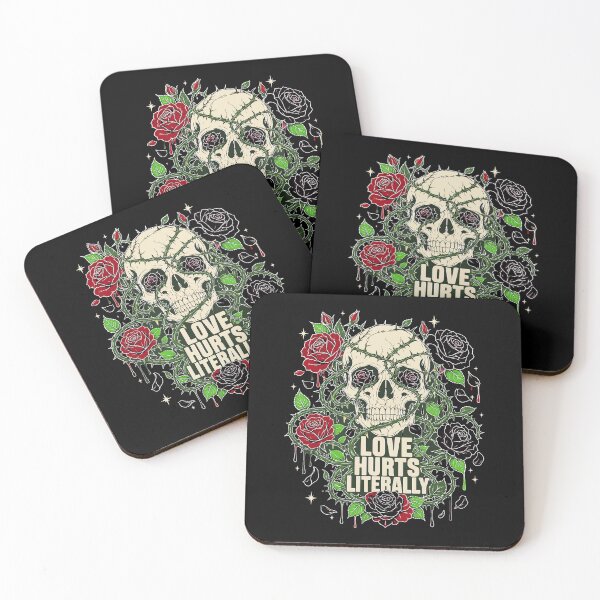 Item preview, Halloween Love Hurts Literally Skull Rose Gothic designed and sold by Uglyandcute.