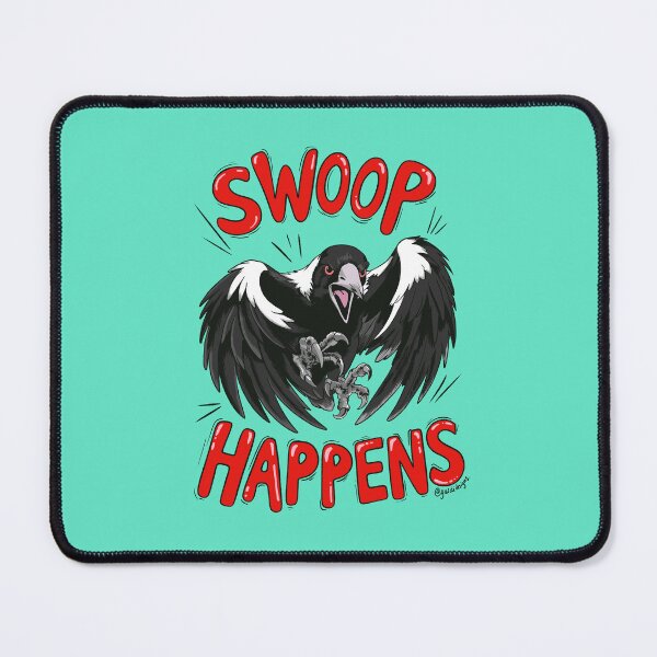 Item preview, Swoop Happens – Australian Angry Magpie Swooping Season designed and sold by YaldiDesign.