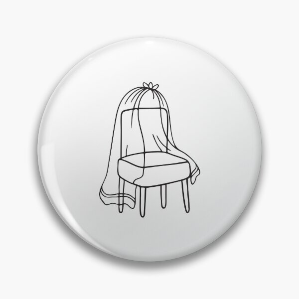 Item preview, Doodle illustration of a veil placed on a cushioned chair designed and sold by rasagamastore.