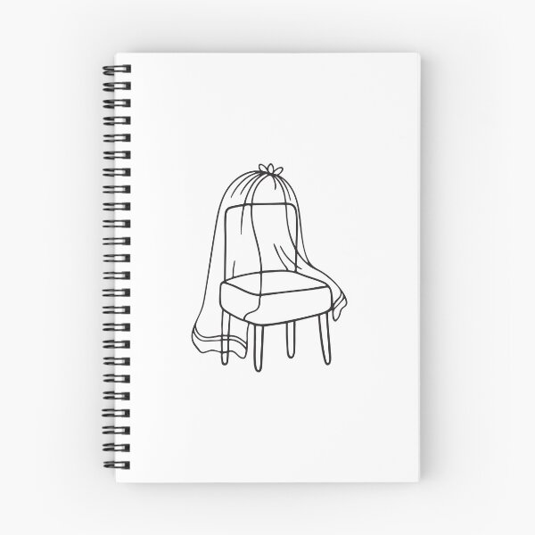 Item preview, Doodle illustration of a veil placed on a cushioned chair designed and sold by rasagamastore.