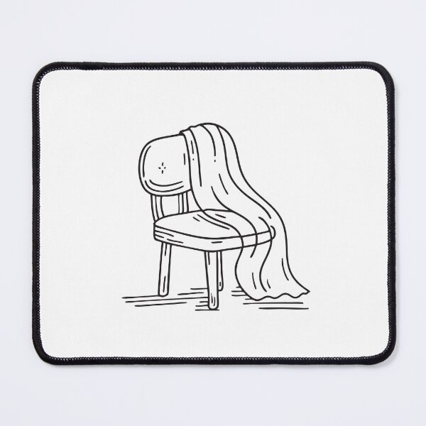 Item preview, Doodle illustration of a veil laid on a cushioned chair designed and sold by rasagamastore.