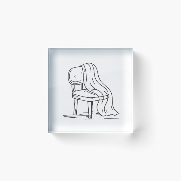 Item preview, Doodle illustration of a veil laid on a cushioned chair designed and sold by rasagamastore.