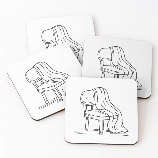 Item preview, Doodle illustration of a veil laid on a cushioned chair designed and sold by rasagamastore.