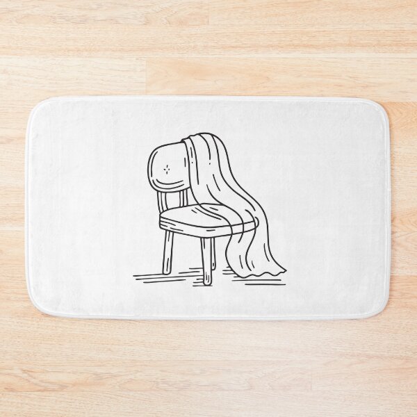 Item preview, Doodle illustration of a veil laid on a cushioned chair designed and sold by rasagamastore.