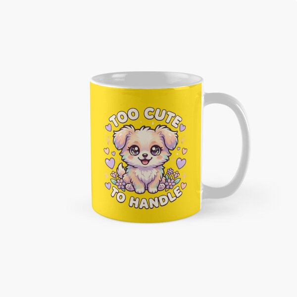 Item preview, Too Cute To Handle Kawaii Fluffy Puppy Dog Pastel Sticker Graphic designed and sold by BiniClicks.