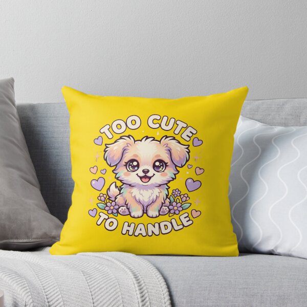 Item preview, Too Cute To Handle Kawaii Fluffy Puppy Dog Pastel Sticker Graphic designed and sold by BiniClicks.