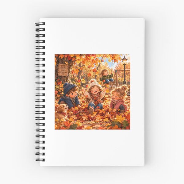 Item preview, Children Playing in the Autumn Park – Cozy Fall Memories designed and sold by NestDesigns01.