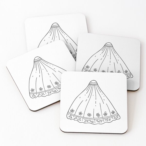 Item preview, Doodle illustration of a veil showcasing delicate lace patterns designed and sold by rasagamastore.
