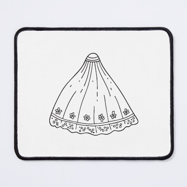 Item preview, Doodle illustration of a veil showcasing delicate lace patterns designed and sold by rasagamastore.