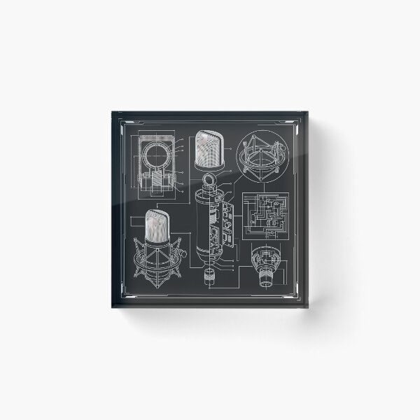 Item preview, Studio Microphone Blueprint - Audio Engineer & Podcaster Technical Schematic designed and sold by AZABSTORE.