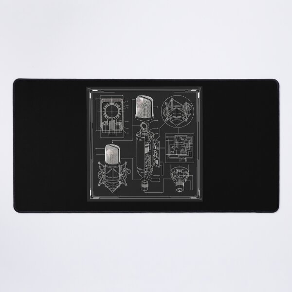 Item preview, Studio Microphone Blueprint - Audio Engineer & Podcaster Technical Schematic designed and sold by AZABSTORE.