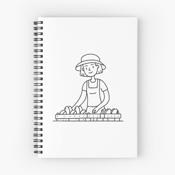 Item preview, Doodle illustration of a vendor setting vegetables neatly on a stall designed and sold by rasagamastore.