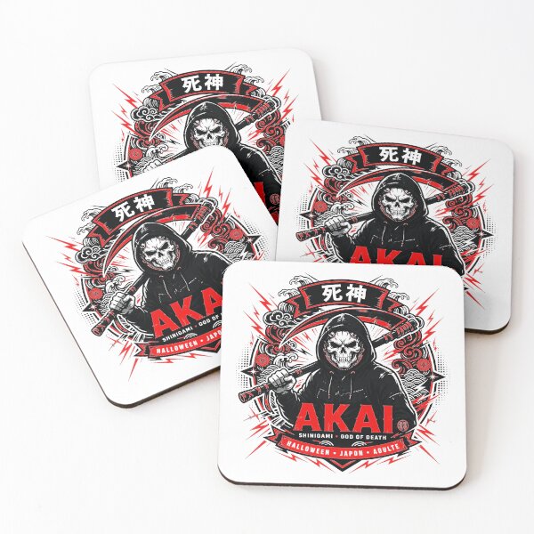 Item preview, AKAI Shinigami God of Death - Japanese Grim Reaper Yokai Emblem Halloween Streetwear designed and sold by Tsuiho_art.