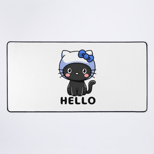 Item preview, Adorable Black Kitty with Big Expressive Eyes Cute Cat Illustration designed and sold by AmirabbasGT.