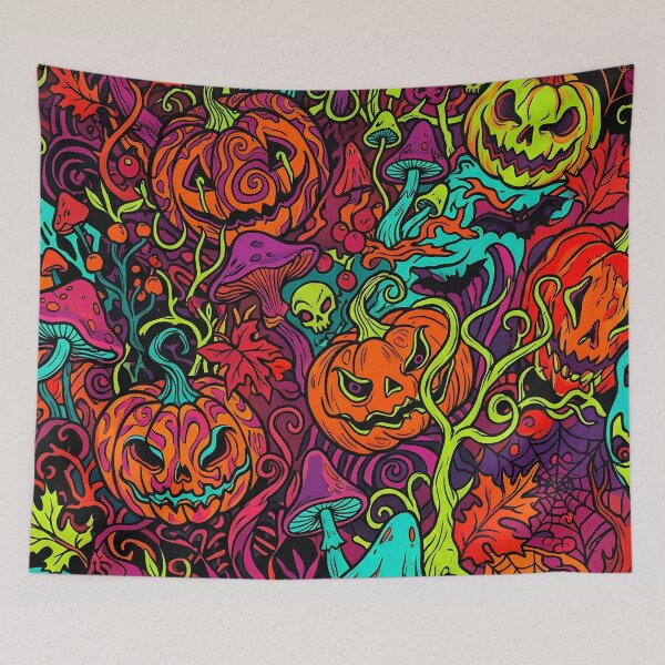 Item preview, Psychedelic Halloween Pumpkin Pattern  designed and sold by Ivy-Triggs.