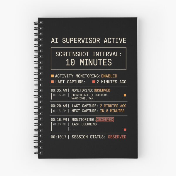 Item preview, AI Supervisor Active Workplace Surveillance Humor designed and sold by SplashTastic.