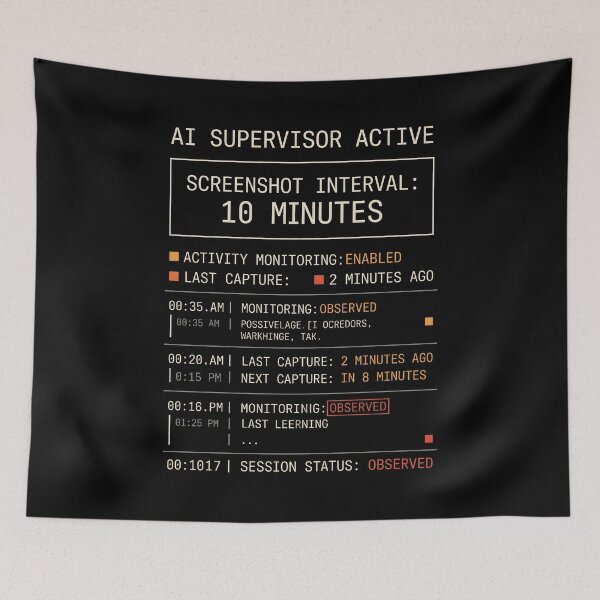 Item preview, AI Supervisor Active Workplace Surveillance Humor designed and sold by SplashTastic.