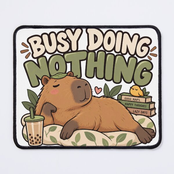 Item preview, Busy Doing Nothing Cute Capybara Lazy Humor designed and sold by InkMeander.