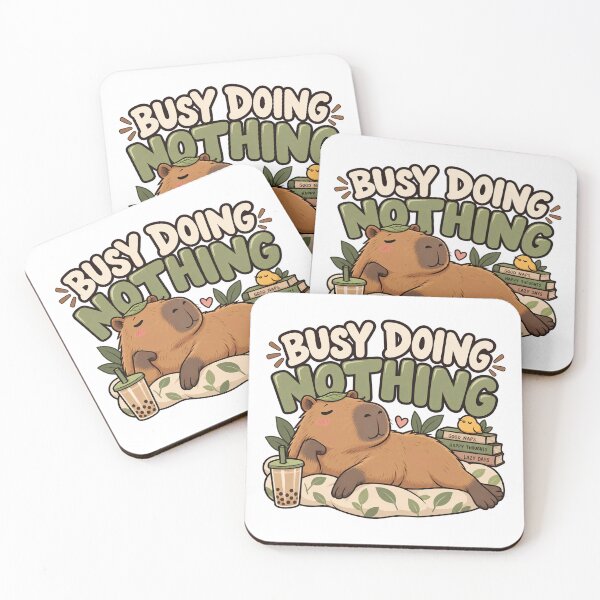 Item preview, Busy Doing Nothing Cute Capybara Lazy Humor designed and sold by InkMeander.