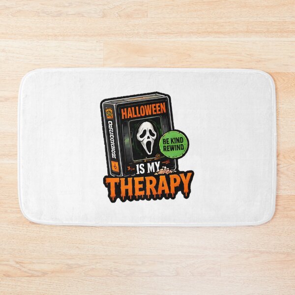 Item preview, Halloween Therapy VHS Tape Ghost Mask Retro Horror Graphic Design designed and sold by SupremeDoggo.