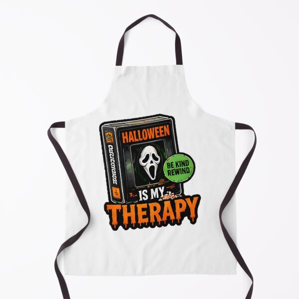 Item preview, Halloween Therapy VHS Tape Ghost Mask Retro Horror Graphic Design designed and sold by SupremeDoggo.