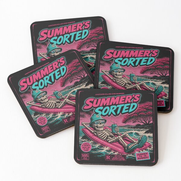 Item preview, Summer's Sorted Kiwi Beach Skeleton Retro Design designed and sold by MvuuStudio.