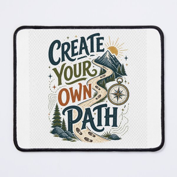 Item preview, Create Your Own Path Adventure Mountain Typography designed and sold by TibbuTees.