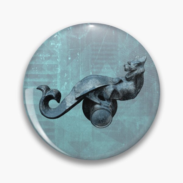 Item preview, Cast Iron Dragon Door Handle Medieval Hardware Blue designed and sold by Ghoul Enterprises.