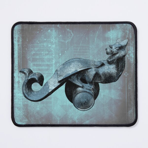 Item preview, Cast Iron Dragon Door Handle Medieval Hardware Blue designed and sold by Ghoul Enterprises.